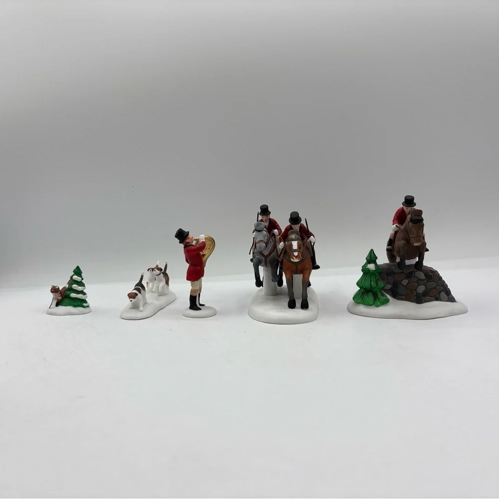 Department 56 1995 Vintage Heritage Village Collection Tallyho!‎ Set Of 5 59391